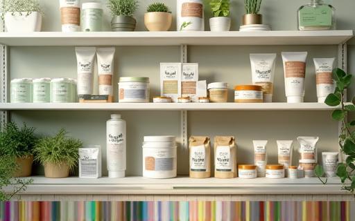 Eco-friendly pet products displayed in-store