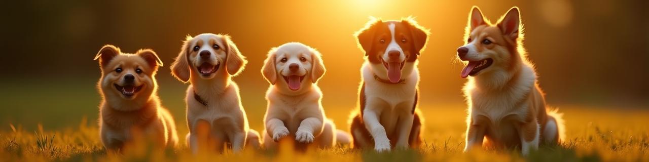 Happy dogs and cats enjoying TailWaggers treats together