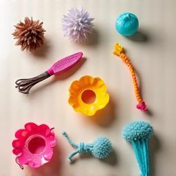 Selection of playful cat toys and teasers